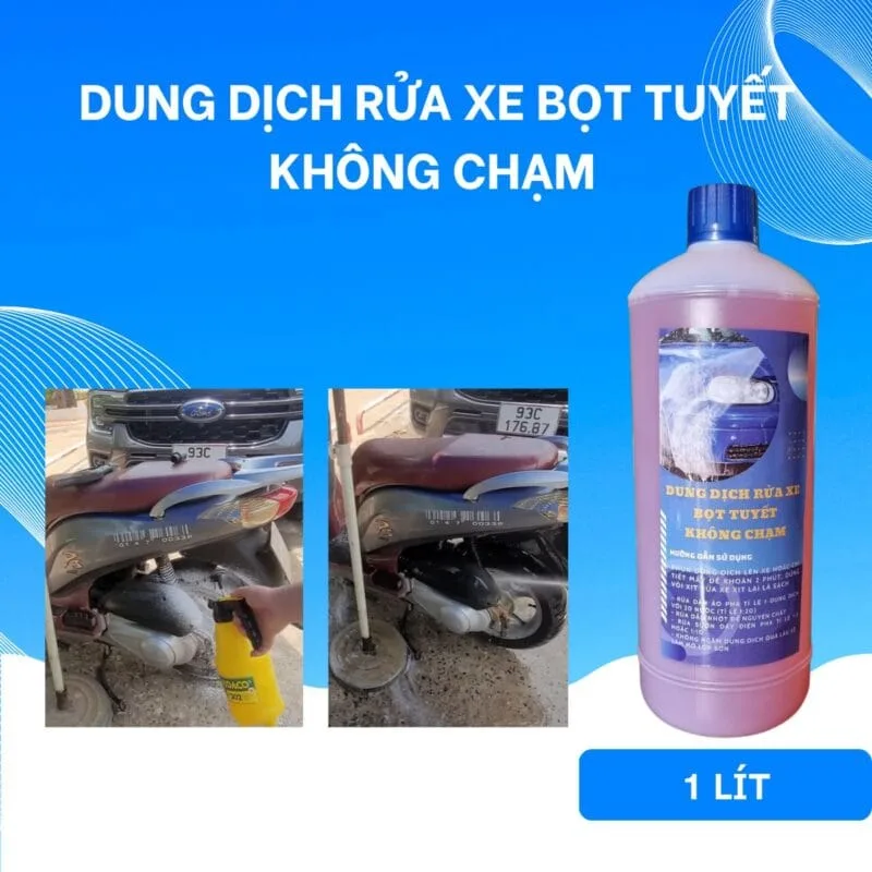 Dung dịch rửa xe bọt tuyết không chạm 1 lít giá rẽ - miễn ship