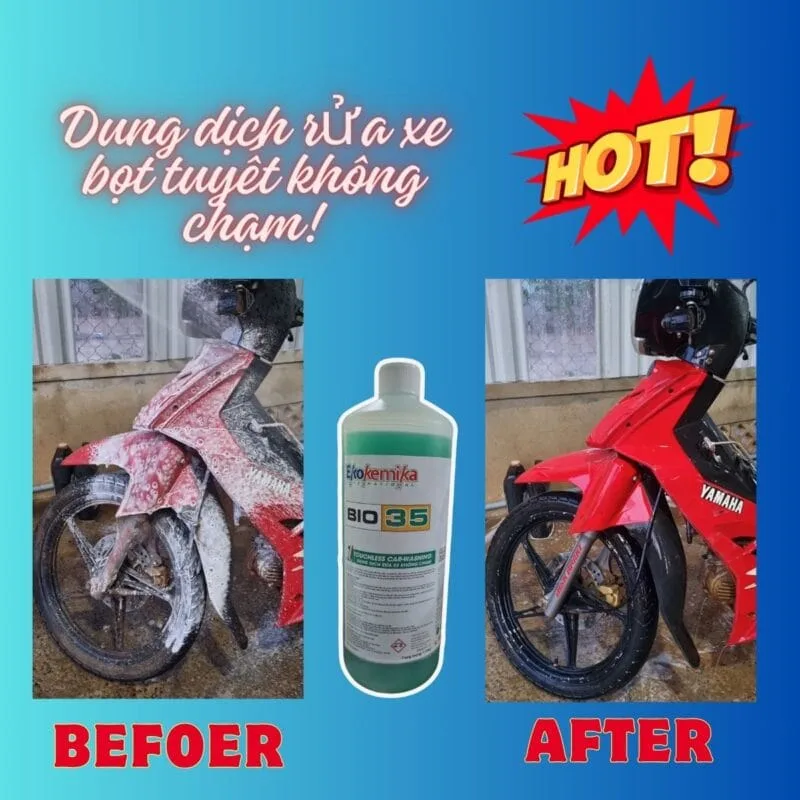 Dung dịch rửa xe bọt tuyết không chạm bio 35 - miễn ship