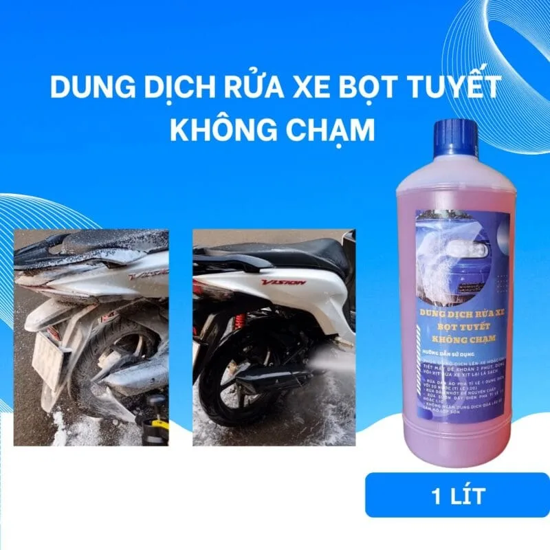 Dung dịch rửa xe bọt tuyết không chạm 1 lít giá rẽ - miễn ship