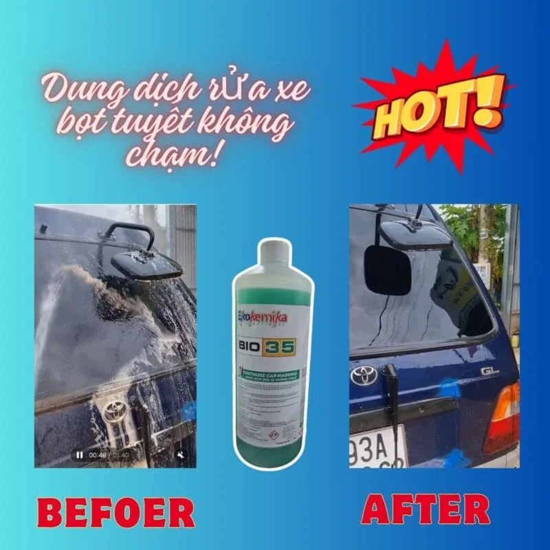 Dung dịch rửa xe bọt tuyết không chạm bio 35 - miễn ship