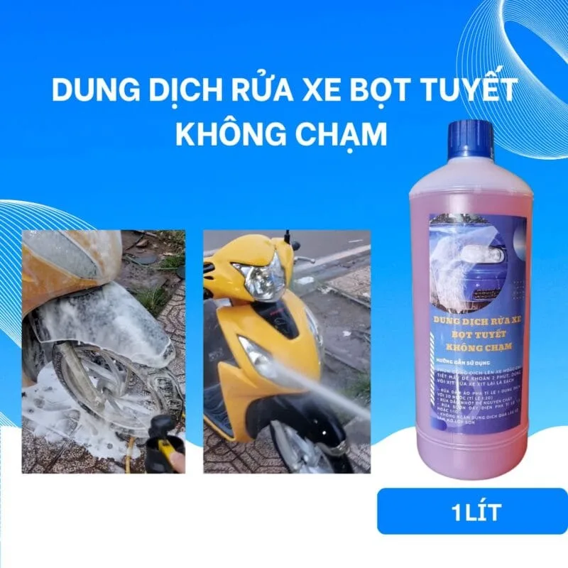 Dung dịch rửa xe bọt tuyết không chạm 1 lít giá rẽ - miễn ship