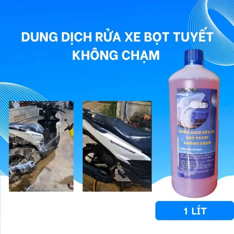 Dung dịch rửa xe bọt tuyết không chạm 1 lít giá rẽ - miễn ship