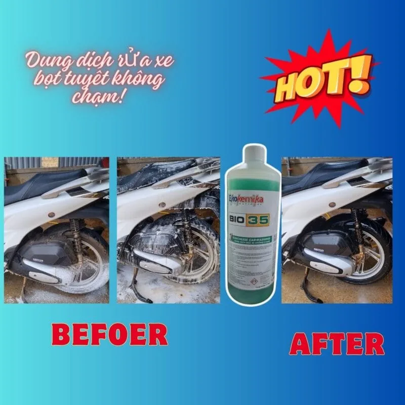 Dung dịch rửa xe bọt tuyết không chạm bio 35 - miễn ship