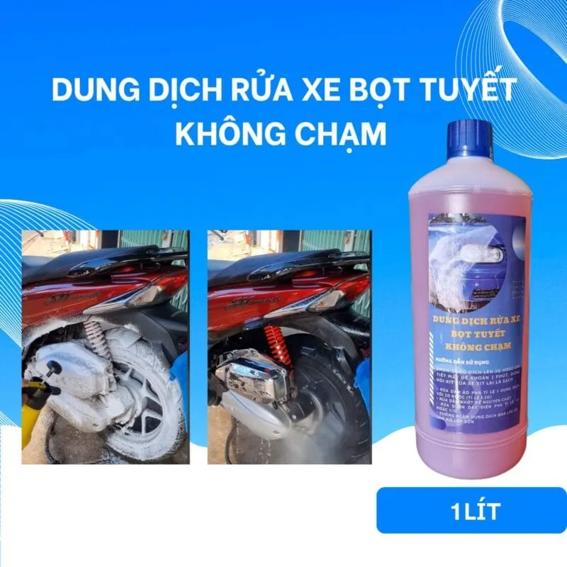 Dung dịch rửa xe bọt tuyết không chạm 1 lít giá rẽ - miễn ship