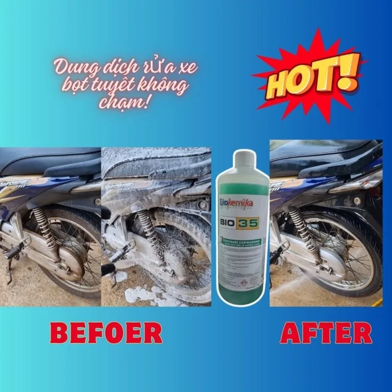 Dung dịch rửa xe bọt tuyết không chạm bio 35 - miễn ship