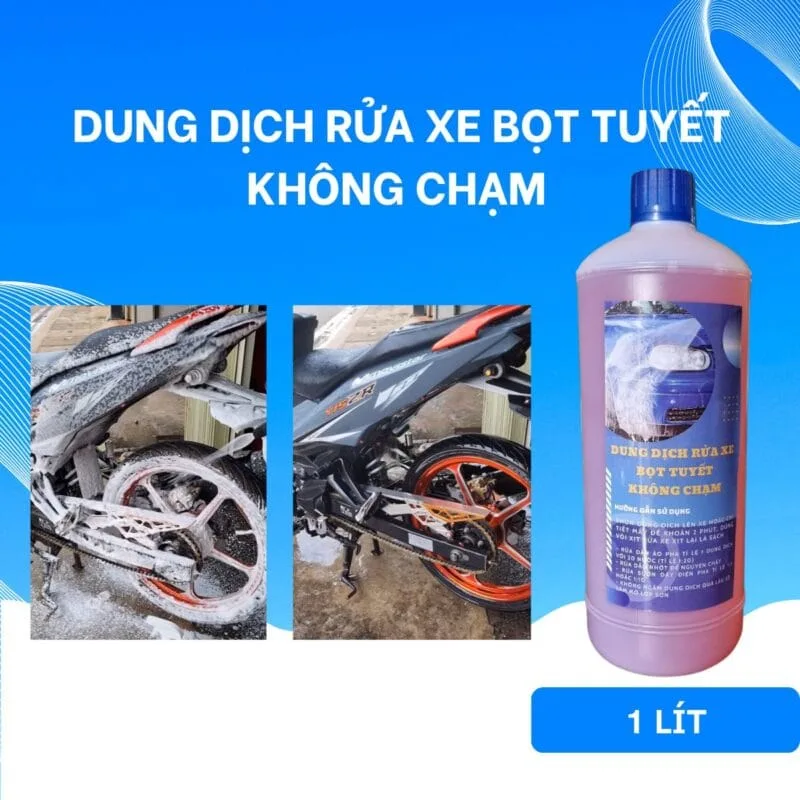 Dung dịch rửa xe bọt tuyết không chạm 1 lít giá rẽ - miễn ship