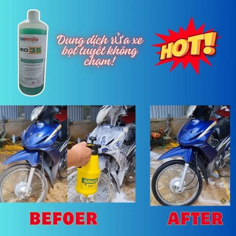 Dung dịch rửa xe bọt tuyết không chạm bio 35 - miễn ship