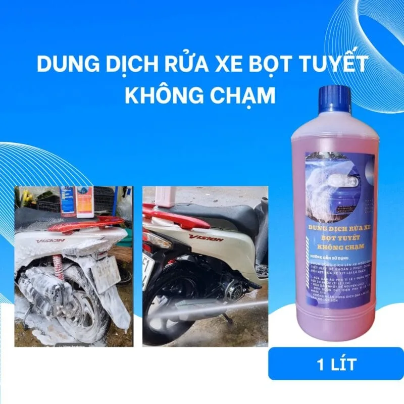 Dung dịch rửa xe bọt tuyết không chạm 1 lít giá rẽ - miễn ship