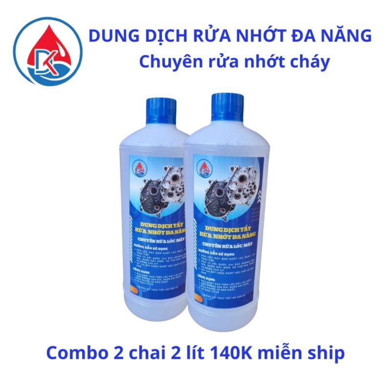 Combo rửa nhớt cháy đen trong lốc máy