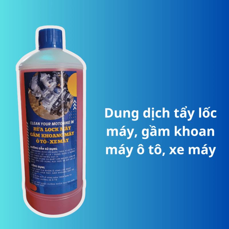 Dung dịch tẩy lốc máy  tẩy ố vàng, gầm khoan máy  ô tô, xe máy