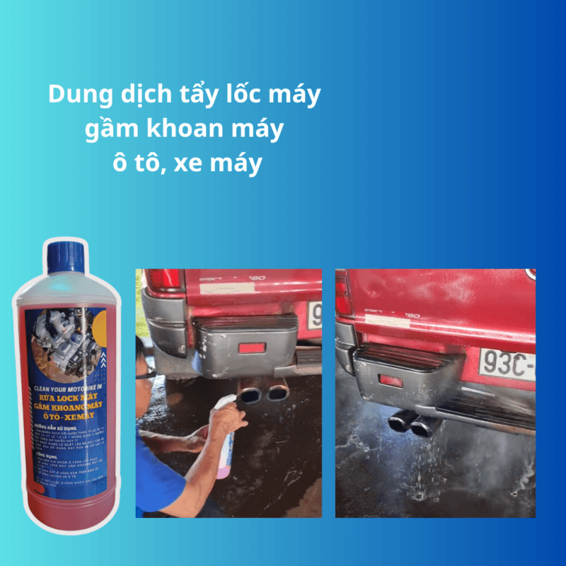 Dung dịch tẩy lốc máy  tẩy ố vàng, gầm khoan máy  ô tô, xe máy